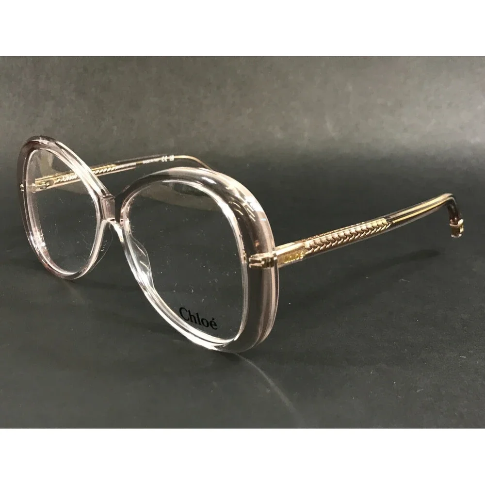 Chloe Eyeglasses Frame CH0011O 002 Transparent Pink Butterfly Full Rim 56-13-140